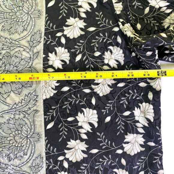 Allison Daley Button up Womens Size 16 Long Sleeve Top Black Floral Print - Picture 6 of 10